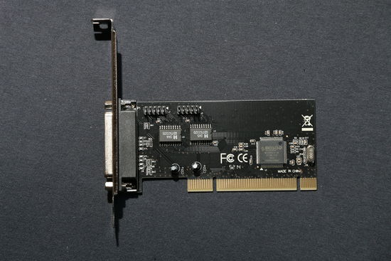 PCI karta s paralelním (LPT) portem – čip MosChip MCS 9865 1V