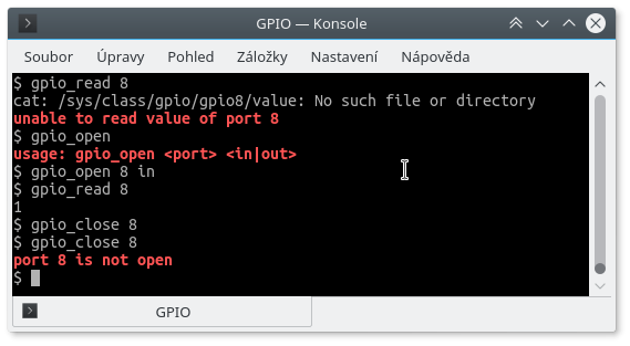 GPIO.sh – uklázka použití a nápovědy
