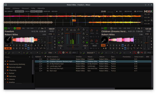 Mixxx DVS with Pioneer DJ DJM-V10 on GNU/Linux
