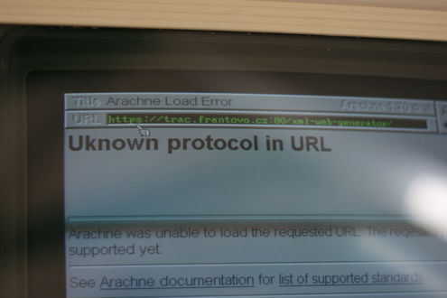 Arachne: unknown protocol in URL – HTTPS
